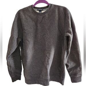 Men's Lands End Long Sleeve Serious Sweats Crewneck Sweatshirt Dark Gray